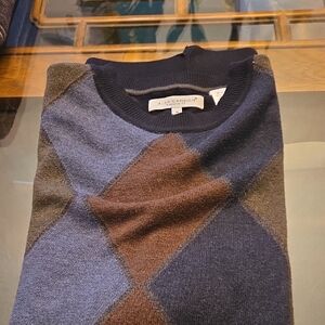 Alexander Argyle Crewneck Sweater - Blue and Brown